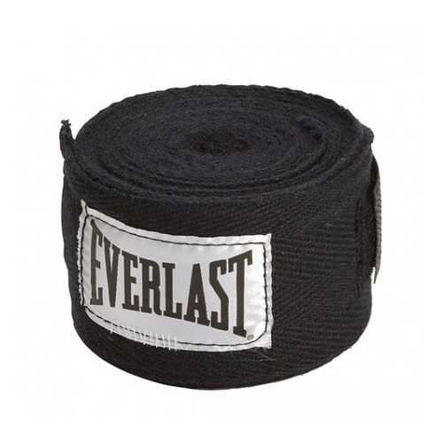 Бинт боксерский Everlast 4464BK, 3.5 м, эластик, черный в Спортландия