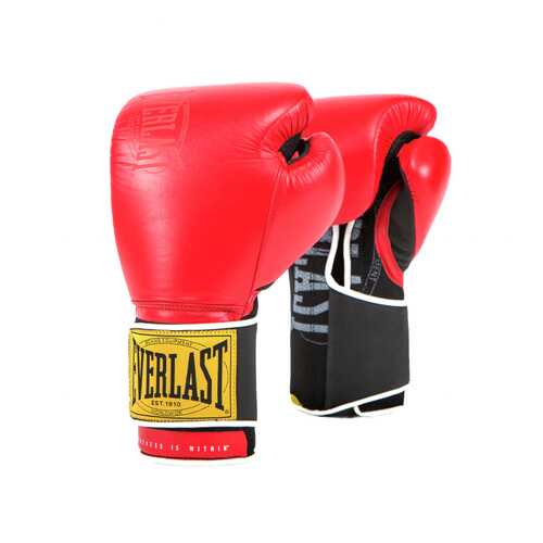 Боксерские перчатки тренировочные Everlast 1910 Classic красные 14 унций в Спортландия