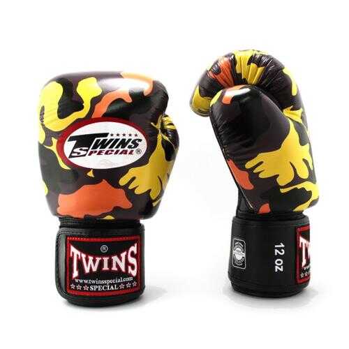 Боксерские перчатки Twins Fancy Boxing Gloves FBGVL3-AR оранжевые 14 унций в Спортландия