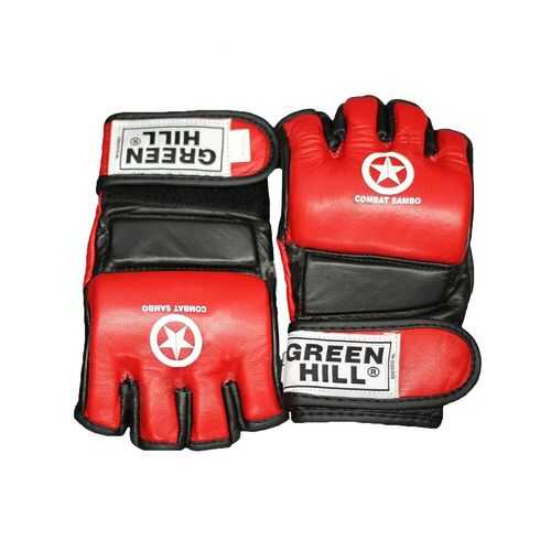 Перчатки для MMA Green Hill Combat Sambo MMR-0027, к/з, красные (M) в Спортландия