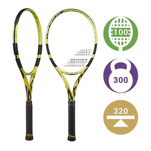 Ракетка для большого тенниса Babolat Pure Aero Plus 2019 черная/желтая в Спортландия