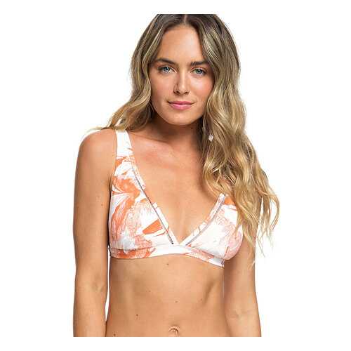 Верх купальника Roxy Tropical Sand ERJX303916, bright white jungle boogie, L в Спортландия