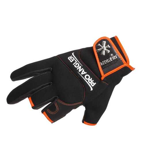 Перчатки мужские Norfin Pro Angler 3 CUT Gloves 3, черные/оранжевые, L в Спортландия