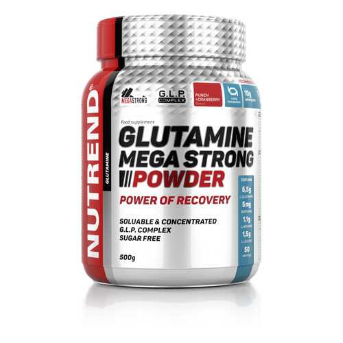 Добавка NUTREND Glutamine Mega Strong (500 г) пунш-клюква в Спортландия