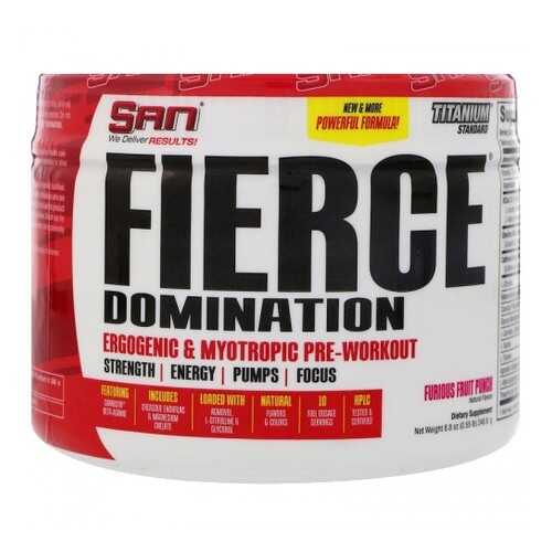 Предтренировочный комплекс SAN Fierce Domination 250 г малиновый лимонад в Спортландия