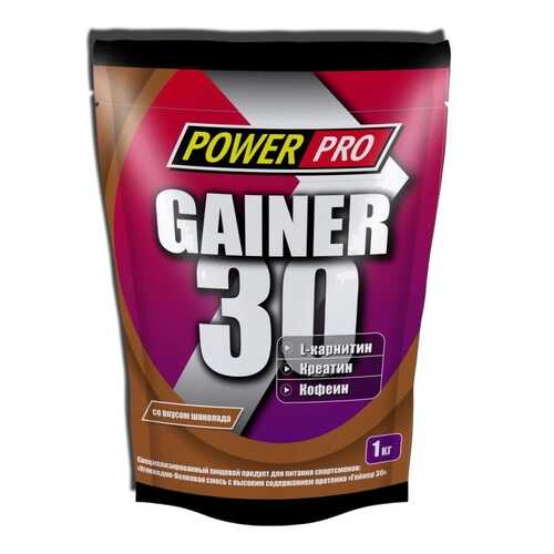 Гейнер PowerPro Gainer 30 1000 г шоколад в Спортландия