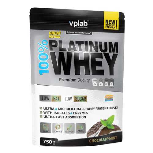 Протеин VPLab 100% Platinum Whey 750 г Chocolate-Mint в Спортландия