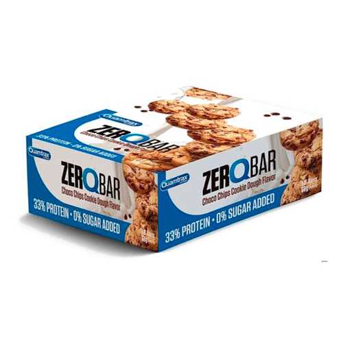 Quamtrax Nutrition Батончики Zero Q-Bar 60 г, 12 шт, вкус: печенье с шоколадом в Спортландия