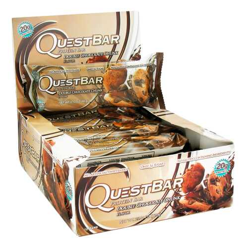 Quest Nutrition Батончики Quest Bar Natural 60 г, 12 шт, вкус: двойной шоколад в Спортландия