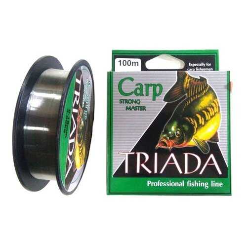 Леска Carp Fishing Line TRIADA 100м, 0,16 мм, тест 4,80 кг, цв. зеленый в Спортландия