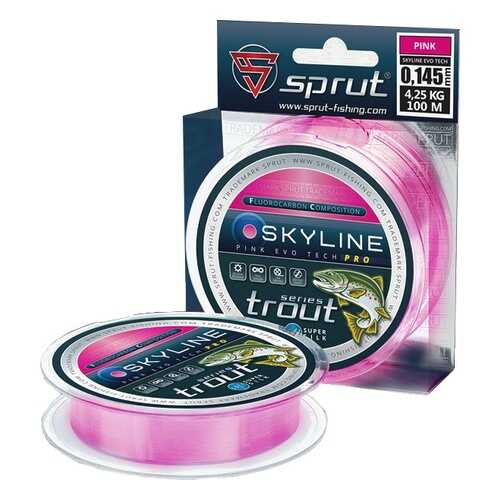 Леска монофильная Sprut Skyline Evo Tech Pro Pink 100 м, 0,285 мм, 7,85 кг в Спортландия