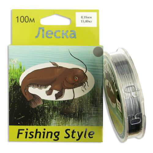 Леска плетеная Fishing Style RL2902 0,18 мм, 100 м, 15,4 кг серая в Спортландия