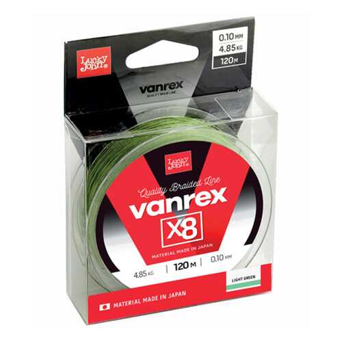 Леска плетёная Lucky John Vanrex x8 Light Green, 120/010 в Спортландия