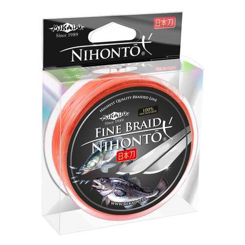 Леска плетеная Mikado Nihonto Fine 0,3 мм, 100 м, 29,6 кг orange в Спортландия