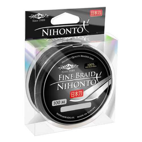 Леска плетеная Mikado Nihonto Fine 0,4 мм, 100 м, 34,9 кг black в Спортландия