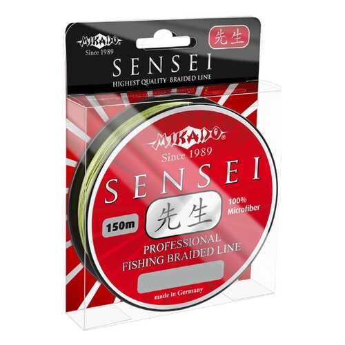 Леска плетеная Mikado Sensei 0,1 мм, 150 м, 7,3 кг green в Спортландия