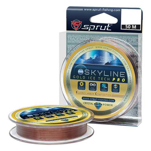 Леска монофильная Sprut Skyline IceTech Pro Gold 50 м, 0,285 мм, 7,85 кг в Спортландия