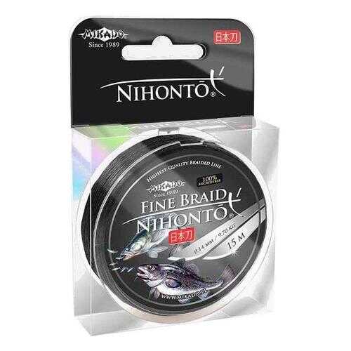 Шнур плетеный Mikado Nihonto Fine Braid 0,06 мм, 15 м, 3,25 кг black в Спортландия