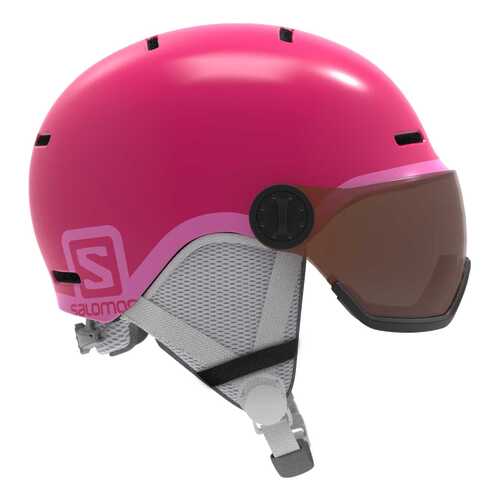 Горнолыжный шлем детский Salomon Grom Visor 2019, розовый, M в Спортландия