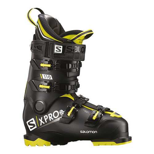 Горнолыжные ботинки Salomon X Pro 110 2019, black/acid green/anthracite, 27.5 в Спортландия